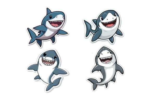 Cartoon Dolphin AI EPS Illustration Collection