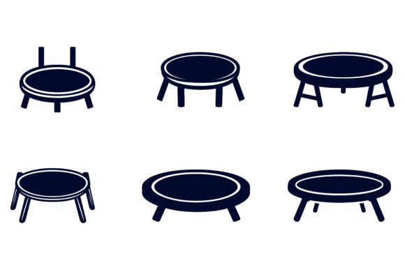 Table Icons Set: Vector Outlines for Clear Communication